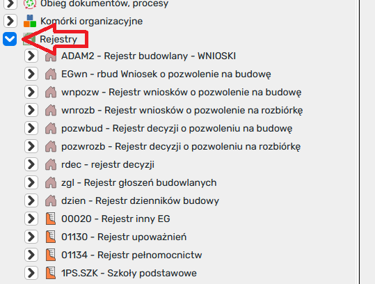 Polecenie dodawania rejestru